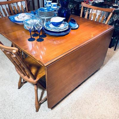 Pennsylvania House drop leaf dining table and chairs