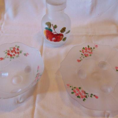 Satan glass, footed bowl, center bowl