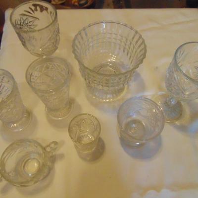 assortment of glassware