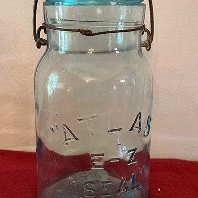 Atlas blue fruit jar