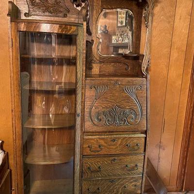 antique curio cabinet/secretary 