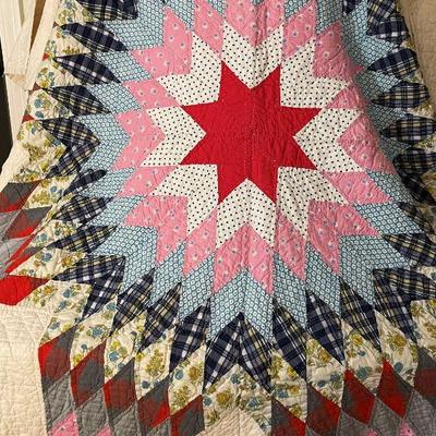 handmade starburst quilt