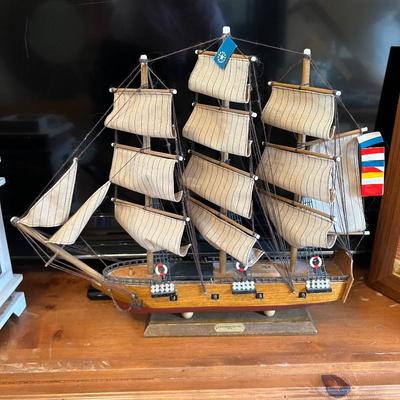 A nice vintage ship model of the U.S.S. Constitution dated 1914