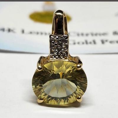 14k lemon citrine and white topaz prevent
