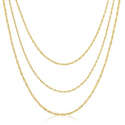 18k triple strand necklace