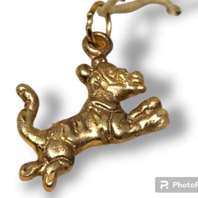 14k van dell classic pool tigger charm