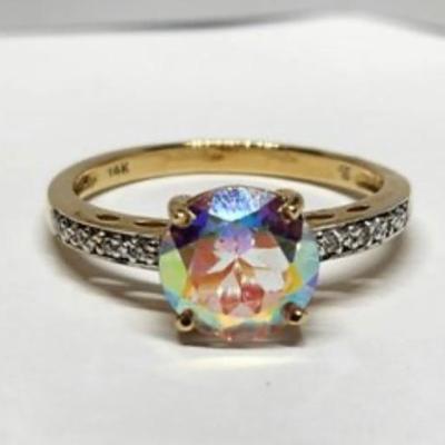 Rare 14k color change moonlight topaz