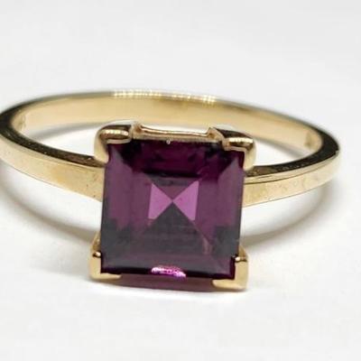 14k India rhodolite garnet ring