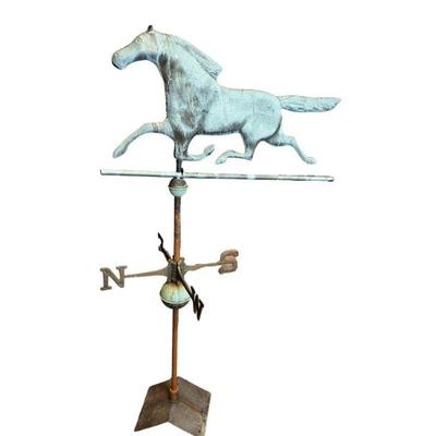 Copper Horse Form Weathervane in the Style of Dexter
