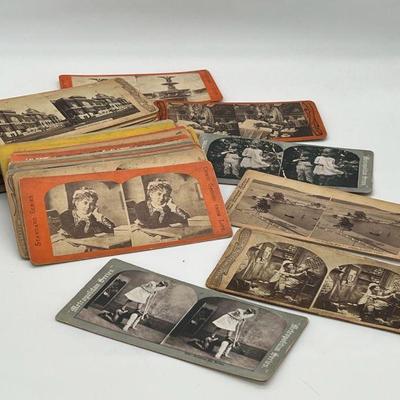 Mystery Lot Of Antique Stereopticon Stereoscope Cards
