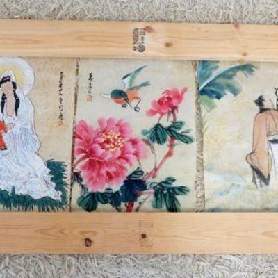 1109	LOT OF 5 ASIAN PAINTINGS, APPROXIMATELY 11 IN X 16 IN
