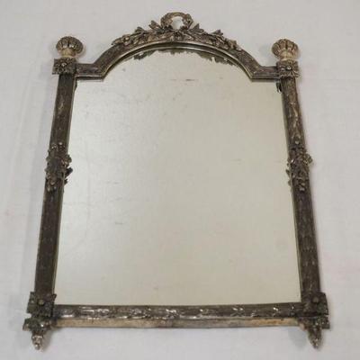 1260	MIRROR IN ORNATE METAL FRAME, MISSING BACK HINGED STAND, APPROXIMATELY 10 IN X 17 IN
