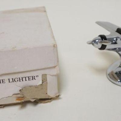 1049	VINTAGE ART DECO CHROME AIRPLANE LIGHTER IN BOX, APPROXIMATELY 6 IN X 5 IN X 3 1/4 IN
