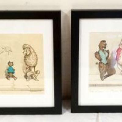 1147	PAIR OF HUMOROUS DOG PRINTS
