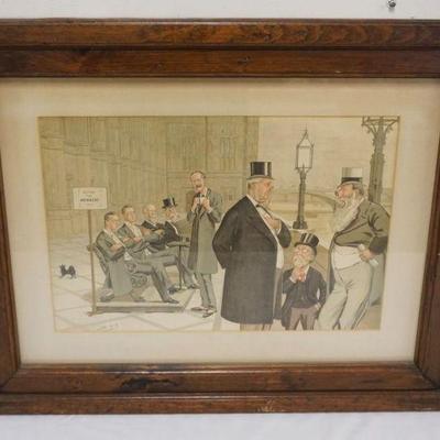1242	HUMOROUS VICTORIAN PRINT OF GENTLEMAN, SIGNED SPY, APPROXIMATELY 22 IN X 28 IN OVERALL
