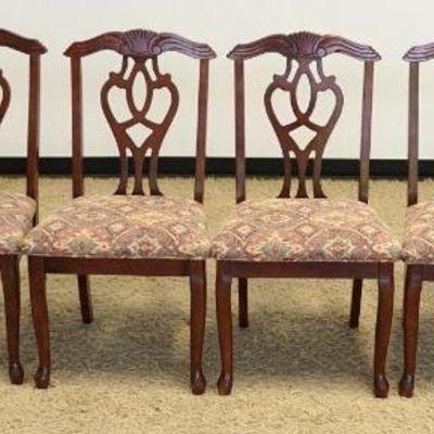 1176	SET OF 6 MAHOGANY CHIPPENDALE STYLE DINING CHAIRS, 2 ARM & 4 SIDE
