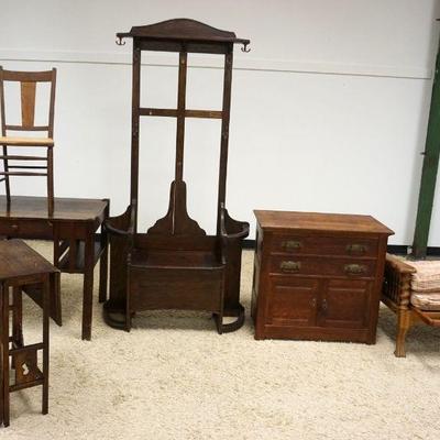 1219	ASSORTMENT OF OAK FURNITURE IN NEED OF REPAIR OR RESTORATION
