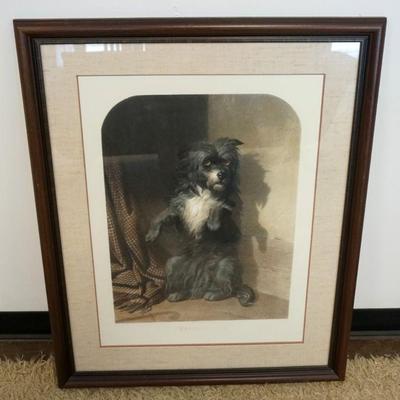 1154	FRAMED ENGRAVING TITLED *NAUGHTY DOG* DAVIS COOPER, APPROXIMATELY 30 IN X 39 IN OVERALL
