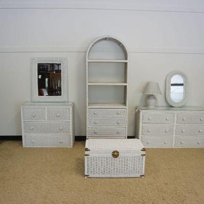 1244	WICKER 7 PIECE BEDROOM SET
