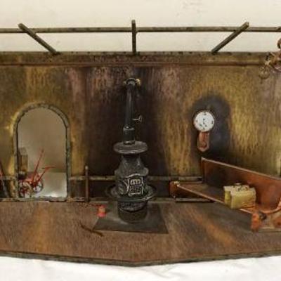 1139	SIGNED CURTIS JERE METAL SCULPTURE, APPROXIMATELY 16 IN X 49 IN X 10 IN
