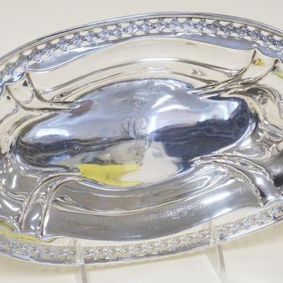 1059	STERLING OVAL DISH W/RETICULATED BORDER EDGE, 5.2 OZT
