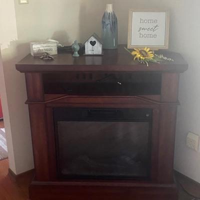 Electric corner fireplace 