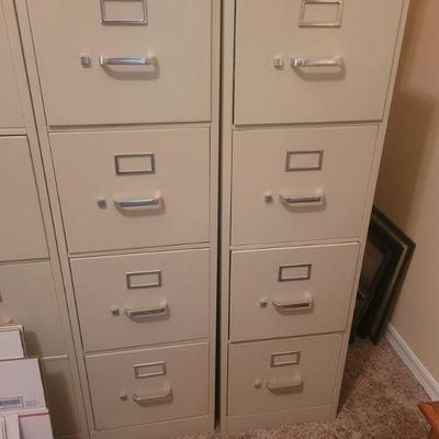 Four drawer file cabinets