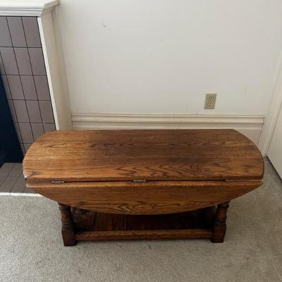 coffee table with drop leaves