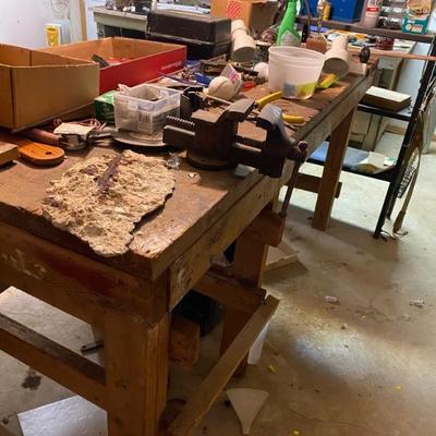 Work bench and vise