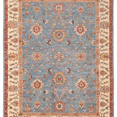 Oushak Collection Hand Knotted Wool Rug, Size: 5'8x7'6. Visit our website www.rugpublic.com to view all auction items. 