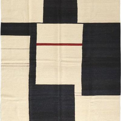 Mod Collection Kilim Rug, Size : 5'11x7'8. Visit our website www.rugpublic.com to view all auction items. 