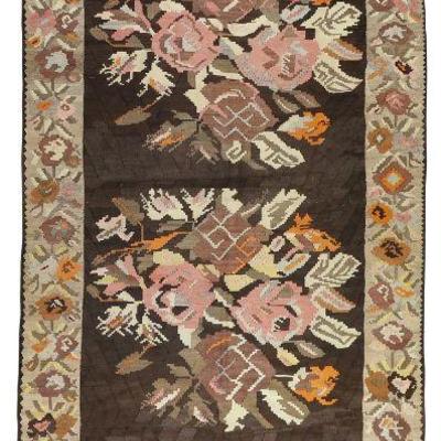 Vintage Kilim Wool Rug, Size: 6'2x13'6. Visit our website www.rugpublic.com to view all auction items. 