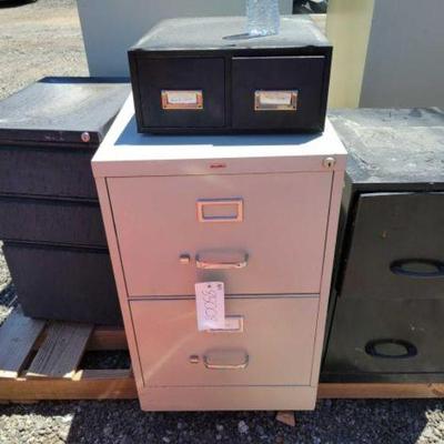 #85008 â€¢ 4 Assorted Metal Filing Cabinets
