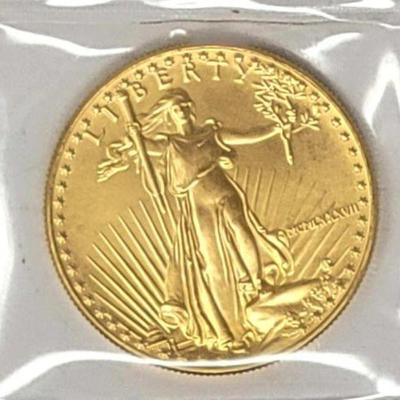 #1208 â€¢ 1987 1oz Fine Gold $50 Coin
