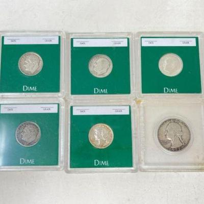 #1350 â€¢ 90% Silver Dimes & Quarter
