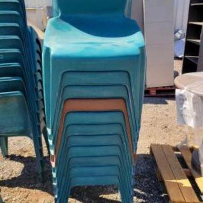 #8328 â€¢ 11 Plastic Outdoor Chairs
