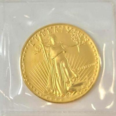 #1216 â€¢ 1987 1oz Fine Gold $50 Coin
