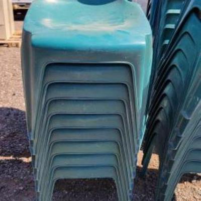 #8322 â€¢ 9 Plastic Outdoor Chairs

