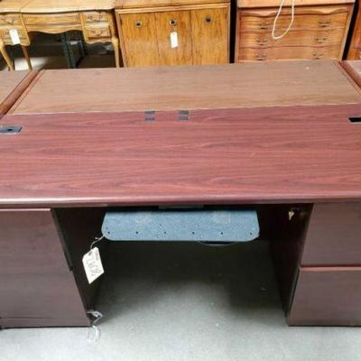 #2608 â€¢ Office Desk with Keyboard Arm and Keys
