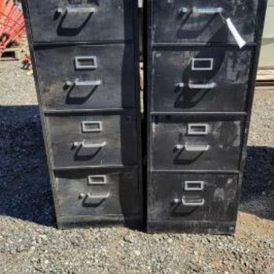 #84500 â€¢ 2 Metal Hon Filing Cabinets
