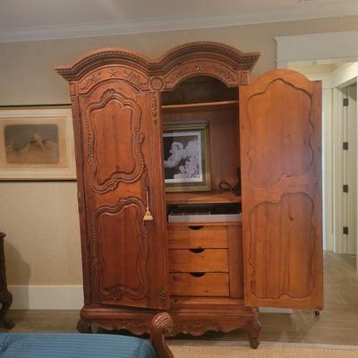 Large Carved Armoire 
