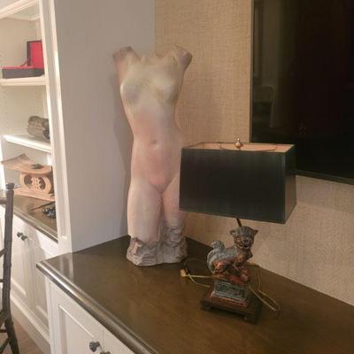 Wood Nude Statue