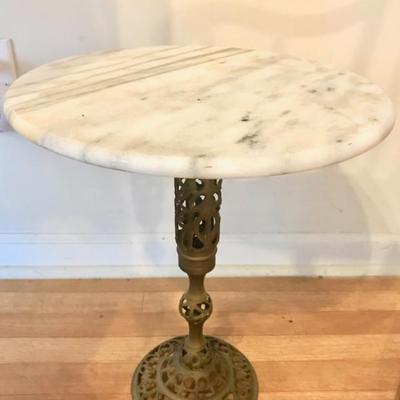 marble and brass table $55
14X17