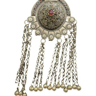 Antique Tribal Fertility Bra Pendant Necklace