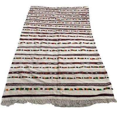 Moroccan Kilim Striped Area Rug