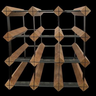 Wood & Metal Wine Rack