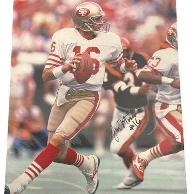 Signed JOE MONTANA #16 San Francisco Giants Photograph