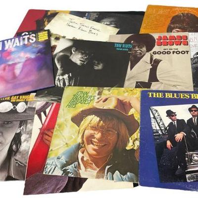 Assorted Blues, Jazz, Folk Vintage Vinyl Records JOHN DENVER, BLUES BROTHERS, NINA SIMONE, STEVIE RAY VAUGHAN