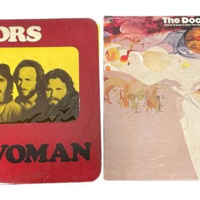 Two Vintage THE DOORS Vinyl Elektra Records Albums