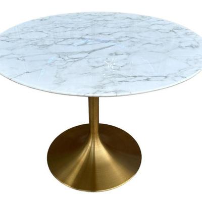 Mid Century Style MODWAY Marble Top Tulip Base Table